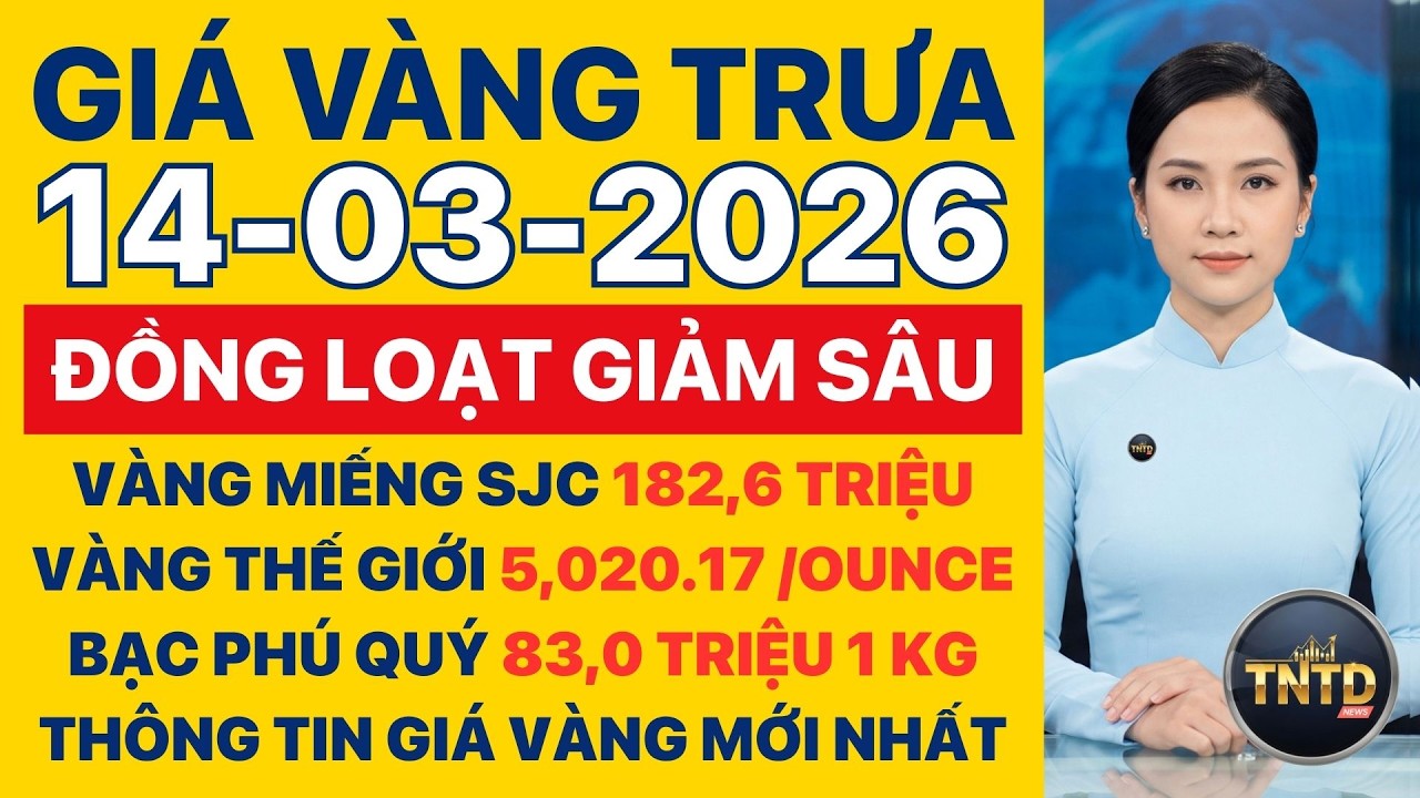 Giá vàng hôm nay | Trưa Ngày 14/3/2026 | Giá vàng thế giới và trong nước, Giá bạc, Ngoại tệ, Bitcoin