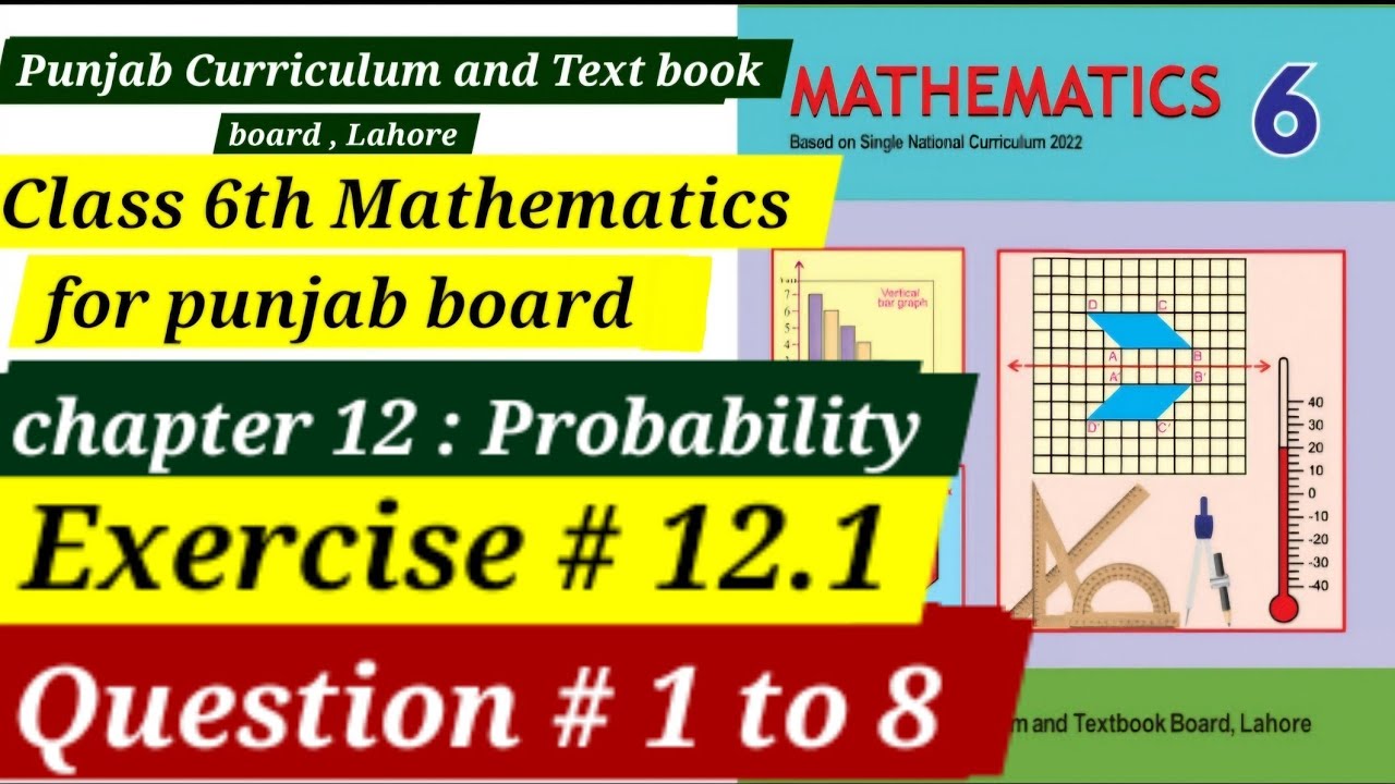 Class 6 Maths| Ex # 12.1|Q # 1 to 8| Data Management | Punjab Book 2024-25| Unit 5 New Book