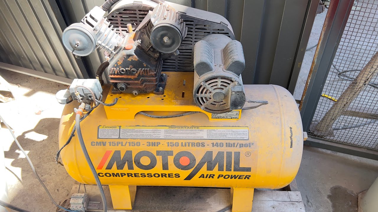 COMPRESSOR MOTOMIL CMW 15 PL/150 FEZ UM FURO POR BAIXO 4 ANOS DE USO