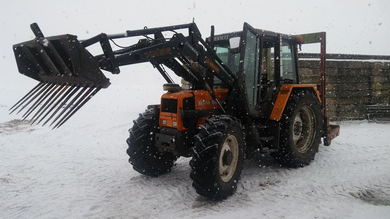 Zima 2018 !!! Prace w gospodarstwie //Renault//2xZetor//Manitou// + Mała WTOPA