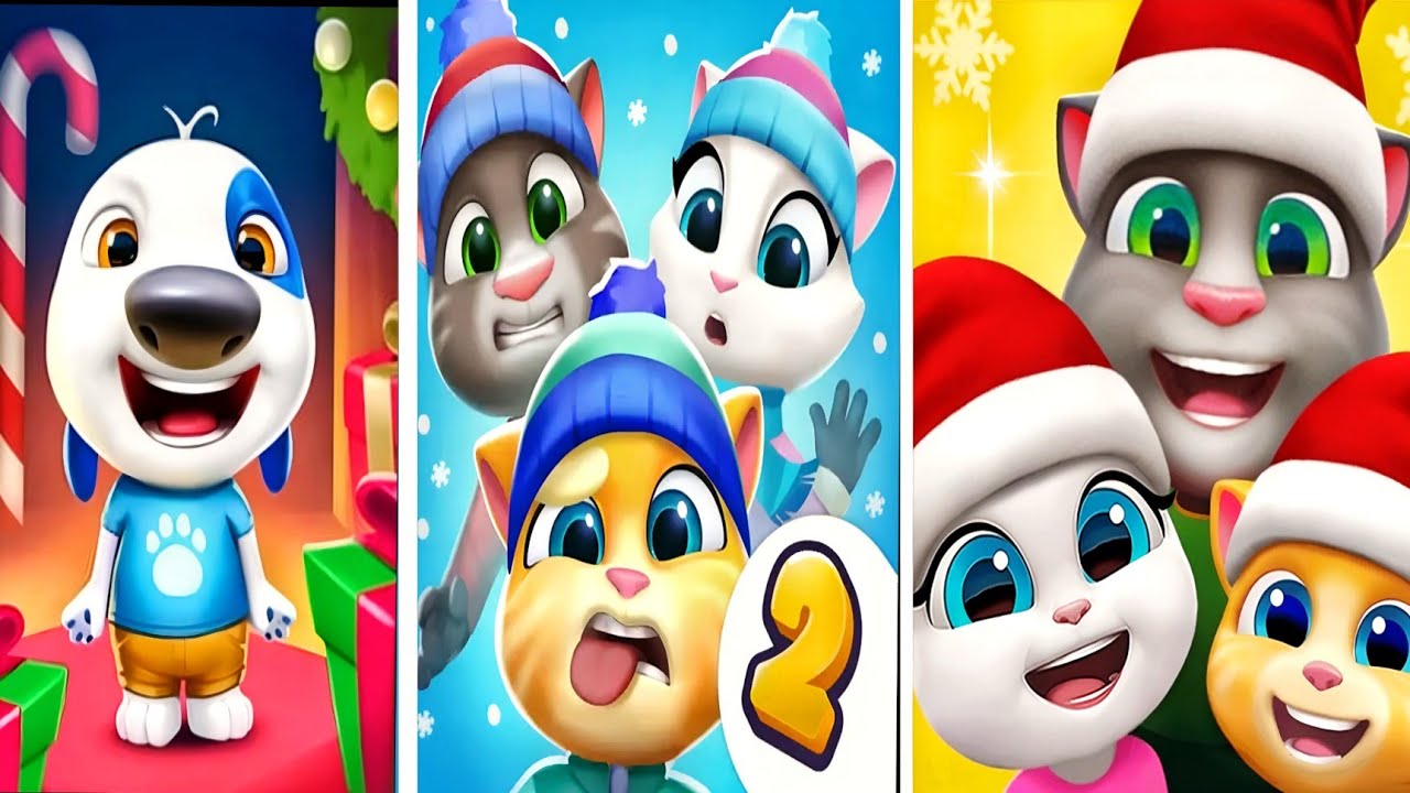 My Talking Hank Islands VS My Talking Tom Friends 2 VS My Talking Friends 1 (2025 Christmas Edition)