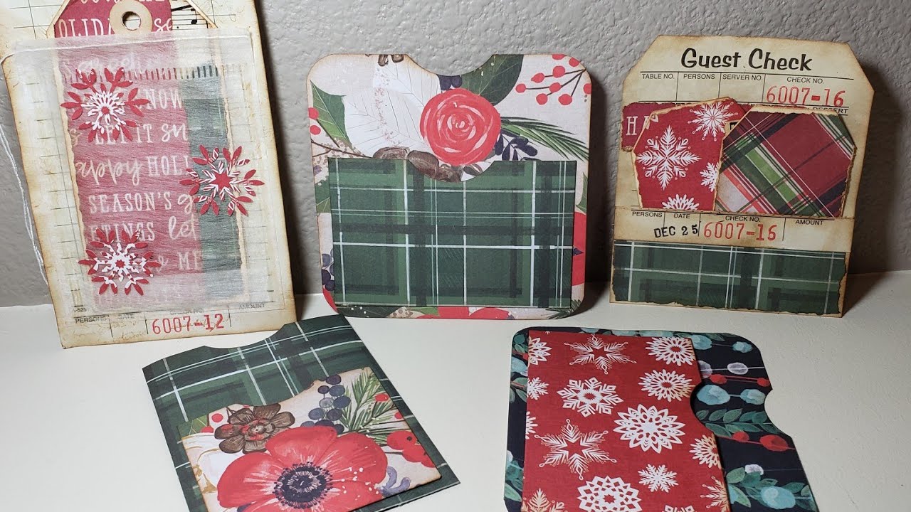 Christmas Ephemera Using a Paper Stack and Altered Guest Checks