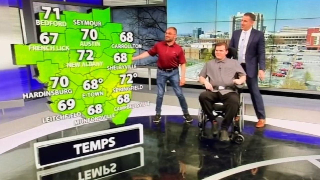LMPD officer Nick Wilt visits WDRB, does weather with Marc Weinberg and talks about recovery