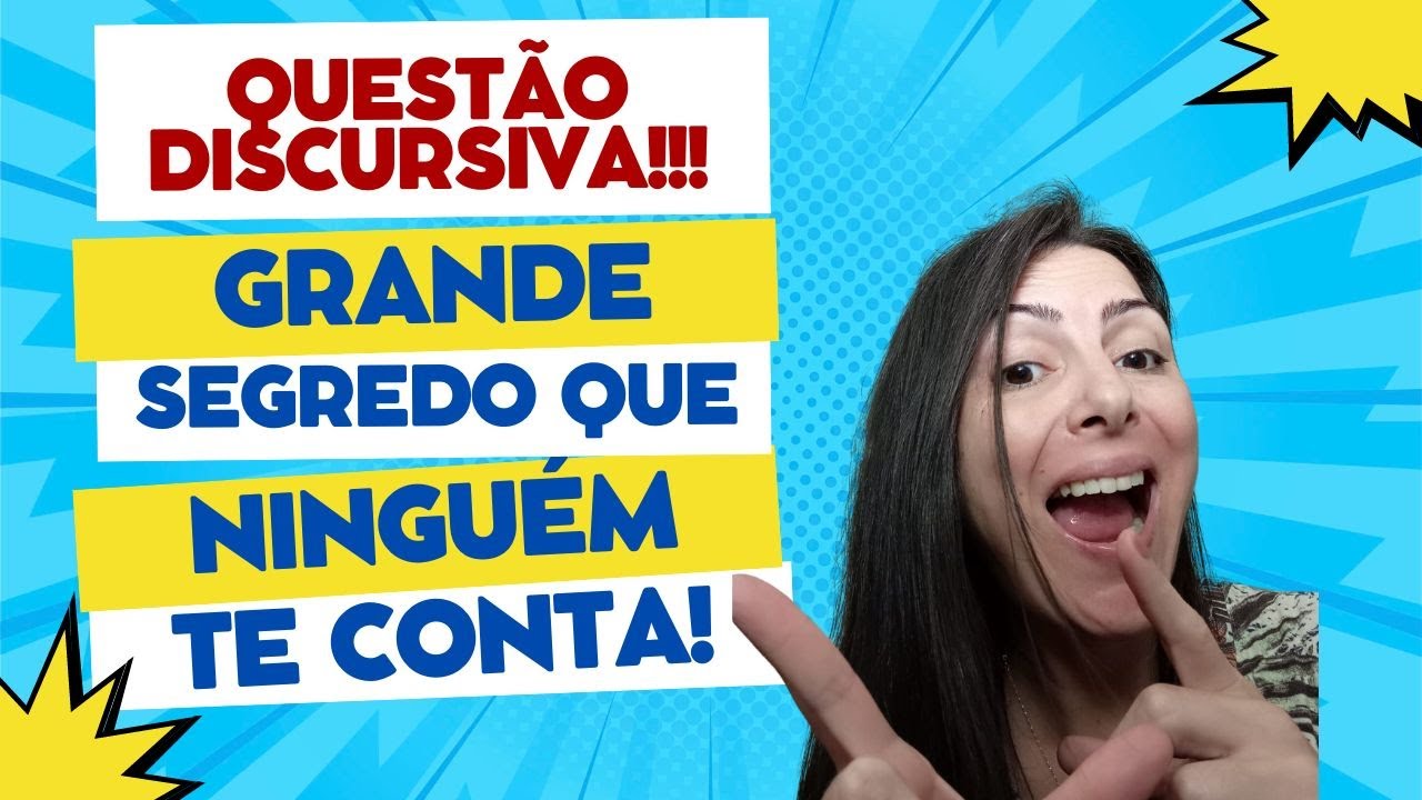 QUESTÃO DISCURSIVA - DICAS DE OURO!!! CONCURSO SEED/PR
