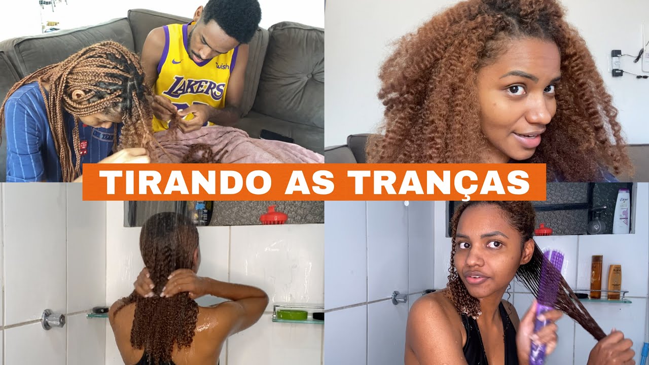 TIRANDO AS TRANÇAS BOX BRAIDS DE JUMBO | COMO TIRAR AS TRANÇAS
