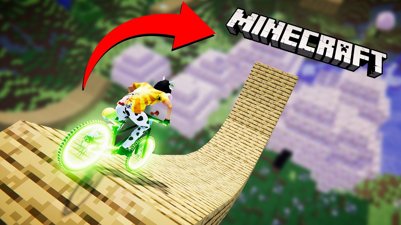 MOUNTAIN BIKING THE ULTIMATE MINECRAFT MAP! (Descenders)