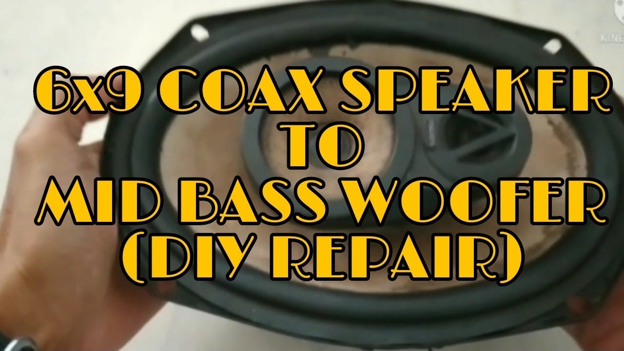 Busted Aura 6x9 coax Speaker to Mid bass woofer (DIY REPAIR)