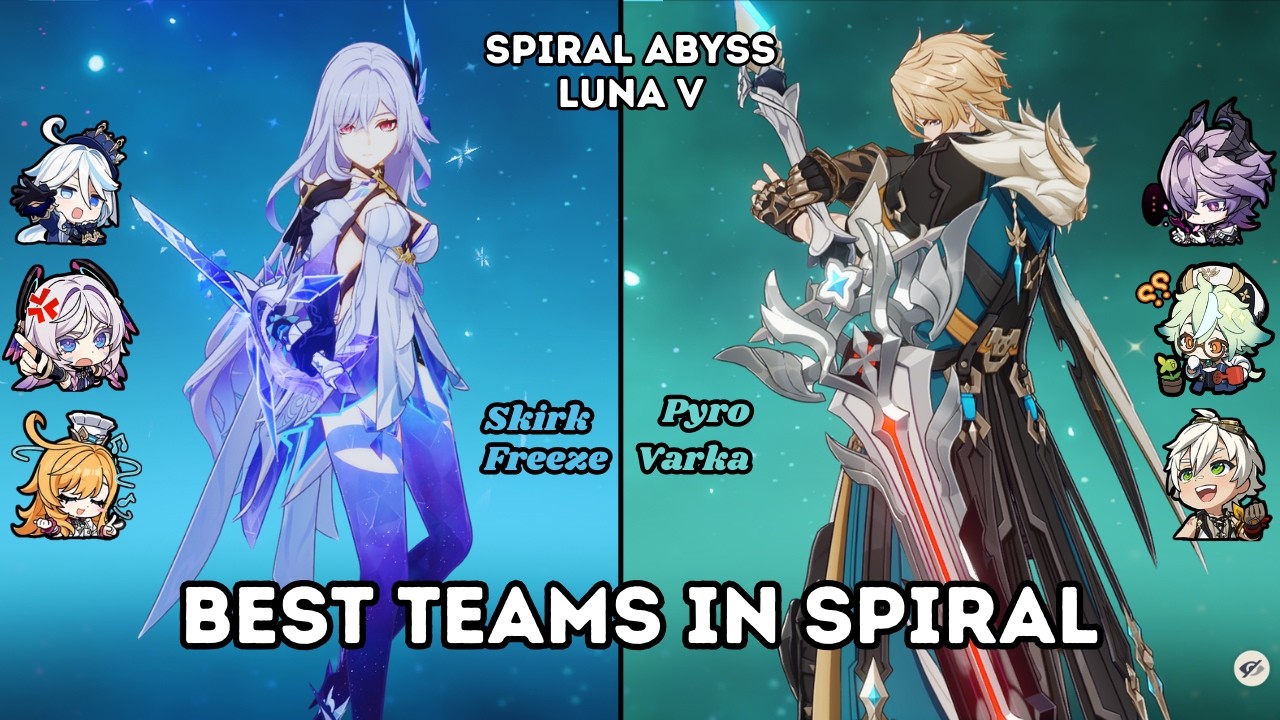 C0 R1 Skirk Freeze & C0 R1 Varka Pyro | Spiral Abyss Luna V | Genshin Impact