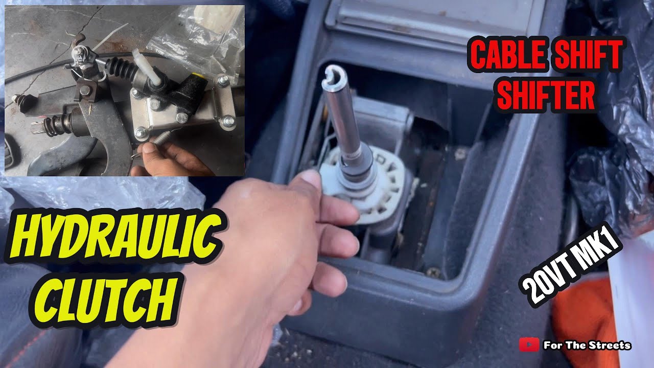 1.8T MK1 Hydraulic Clutch | 02j/02s Shifter Install | How to Adjust Cable Shift Shifter