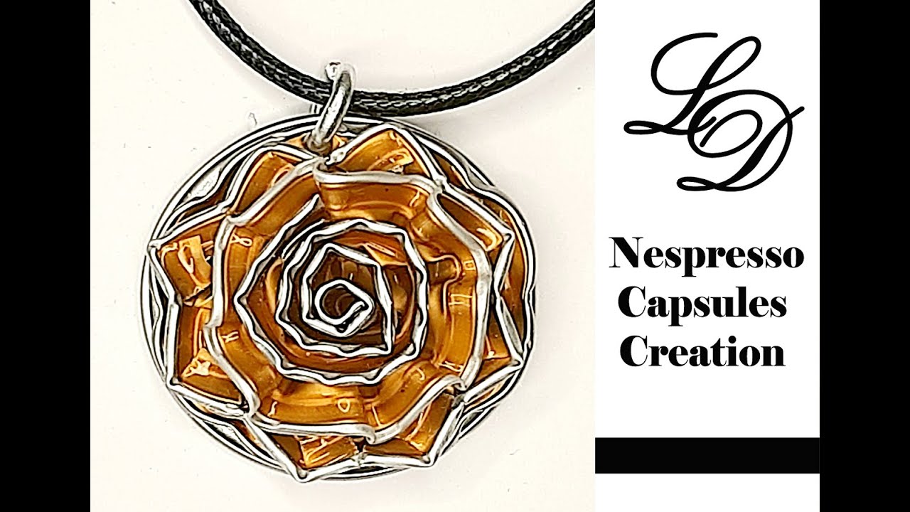 How to Recycle Nespresso Capsules- Easy DIY Craft Coffee Pod Pendant- Recycling Jewelry- Zero Waste