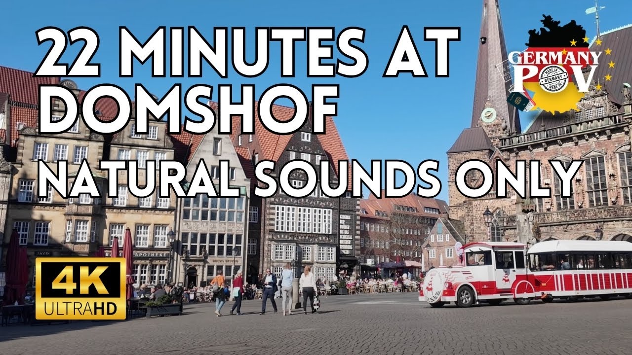 22 Minutes at Domshof – Historic Bremen Under Sunlight ☀️ | Natural Sounds Only