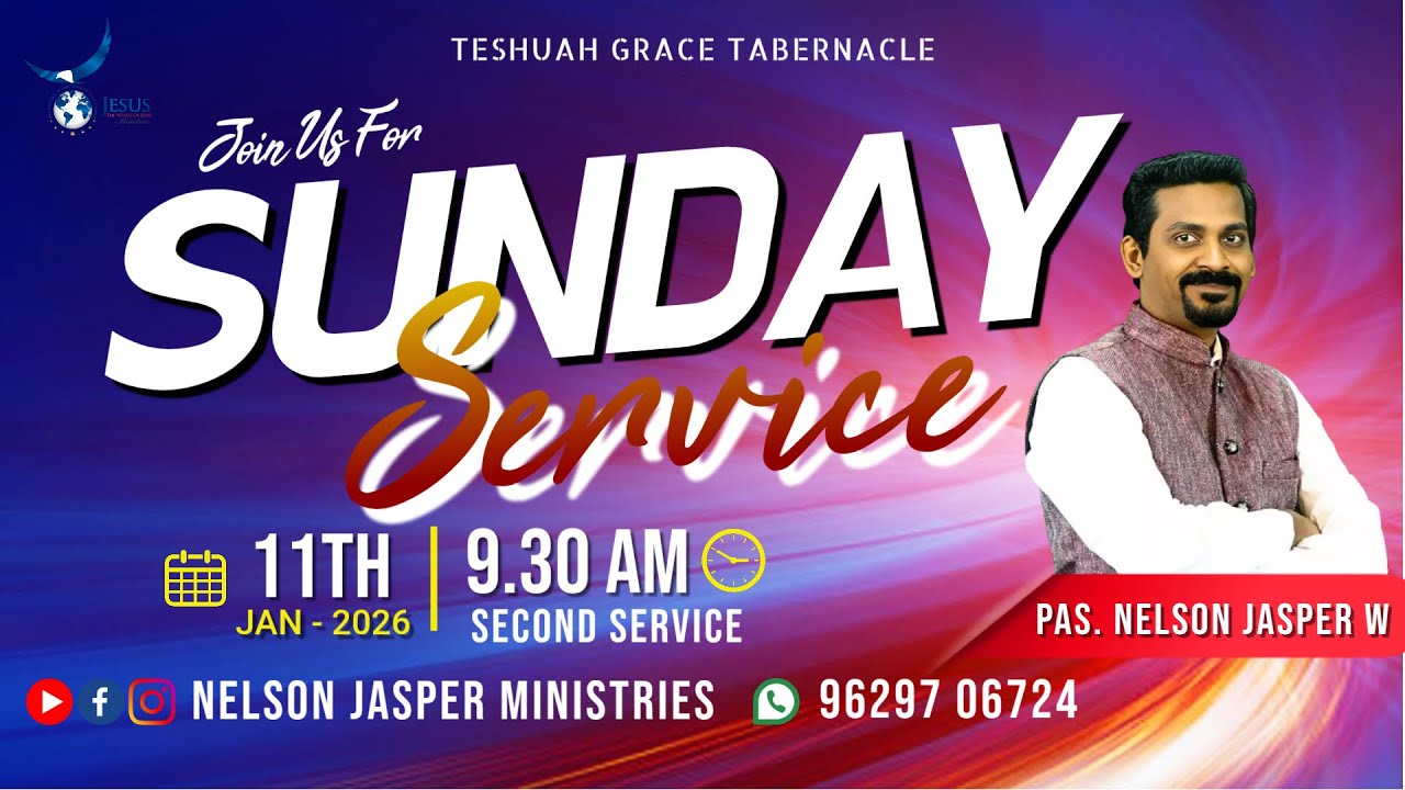 🔴🅻🅸🆅🅴 SUNDAY SERVICE II | 11.01.2026 | TESHUAH GRACE TABERNACLE PS. NELSON JASPER W