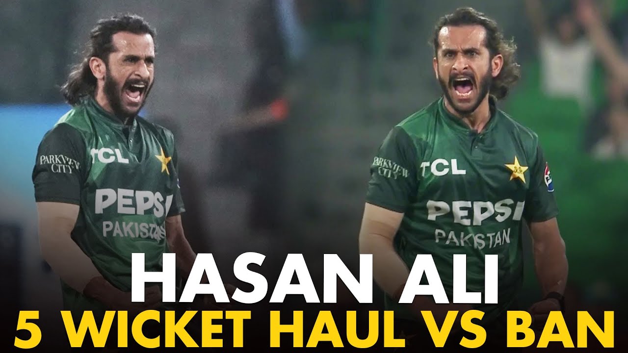 Hasan Ali&rsquo;s Fiery 5-Wicket Haul 🔥 | Pakistan vs Bangladesh | 1st T20I, 2025 | M3L1K