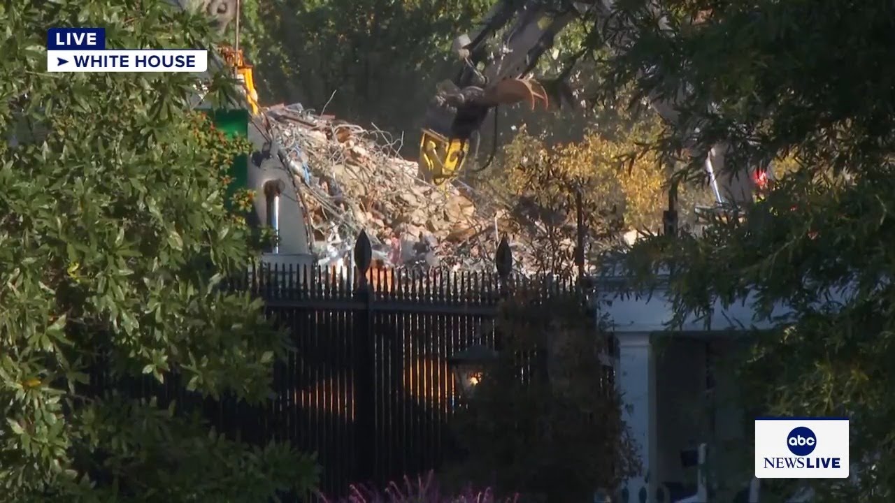 LIVE: Demolition on the East Wing of the White House underway