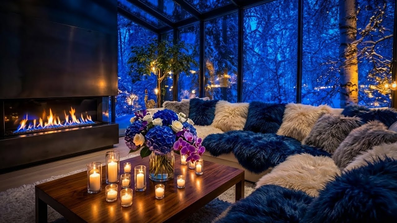 Cozy Winter Room Will Calm Your Mind 🔥 Soft Piano & Fireplace