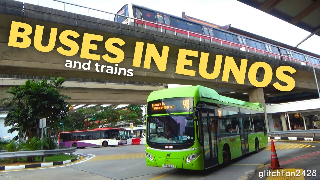 Buses at Eunos Bus Interchange (And Some Trains), Singapore 2023