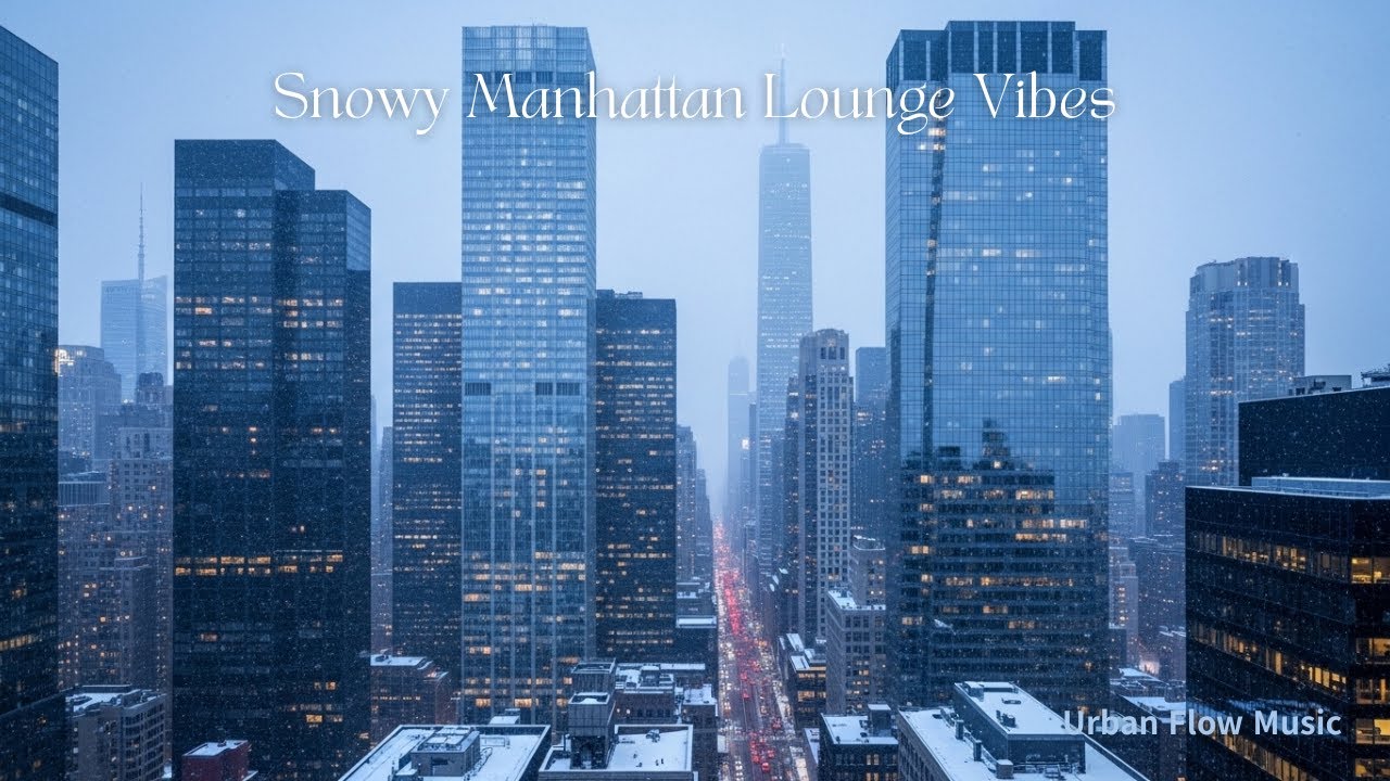 Snowy Manhattan Jazz Lounge ❄️Slow Sax & Luxury Winter Morning (2 Hours)
