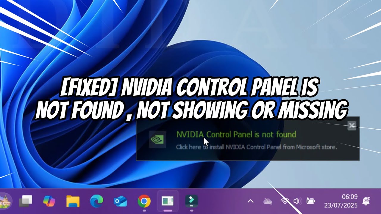 [fixed] NVIDIA Control Panel is Not Found , Not Showing or Missing