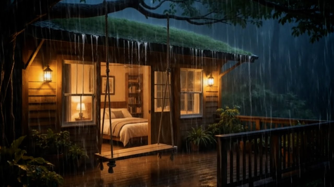 Rain Sounds for Sleeping 99%B / Best Rain Sounds in the Forest at Night 🌲 Fall Asleep Instantly