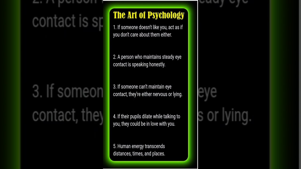 Eye Contact & Human Energy | Psychology Explained