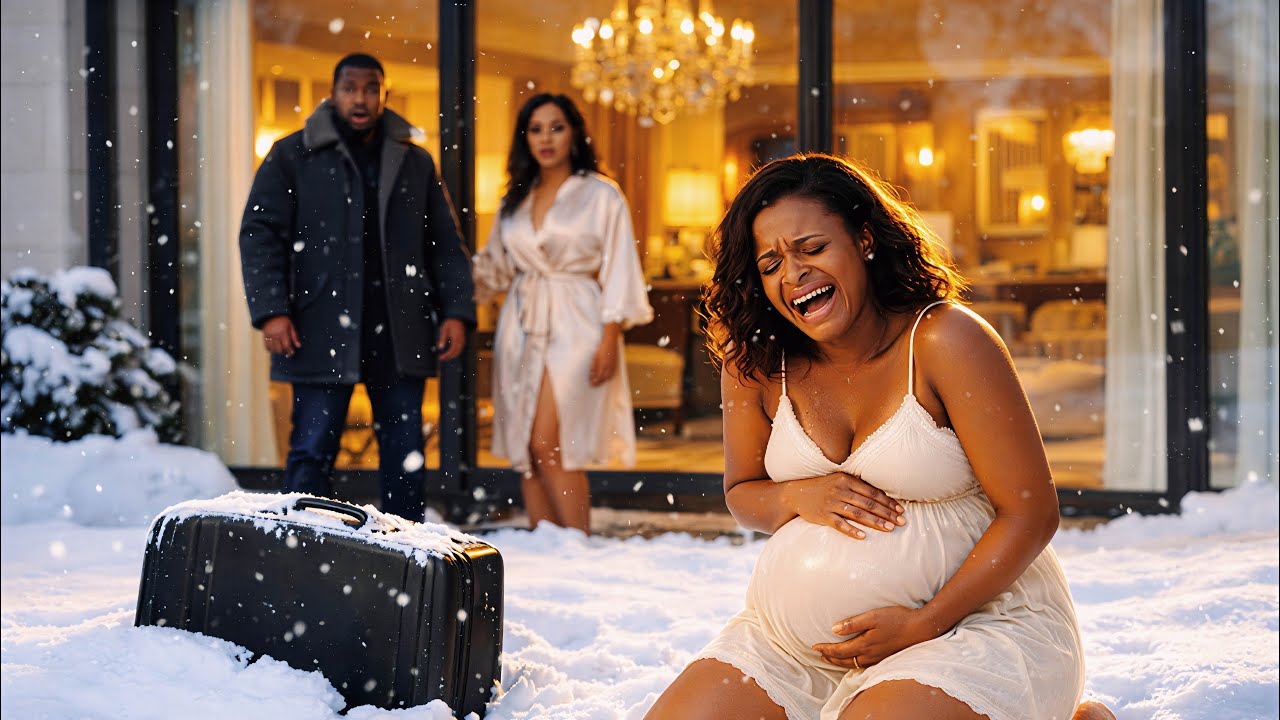 “Husband kicked out pregnant wife with triplets in the snow, Unaware She just won a lottery…