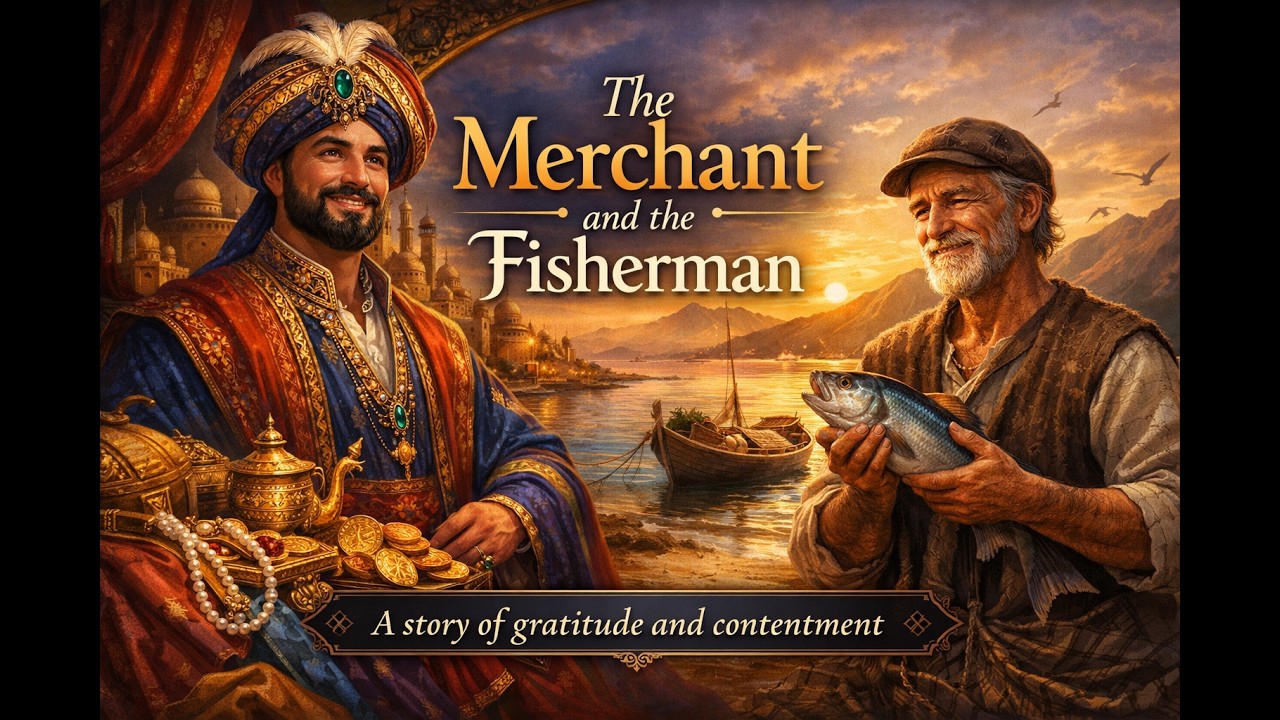 # How GRATITUDE AND CONTENTMENT can change our lives? # STORY: The Merchant and the Fisherman #