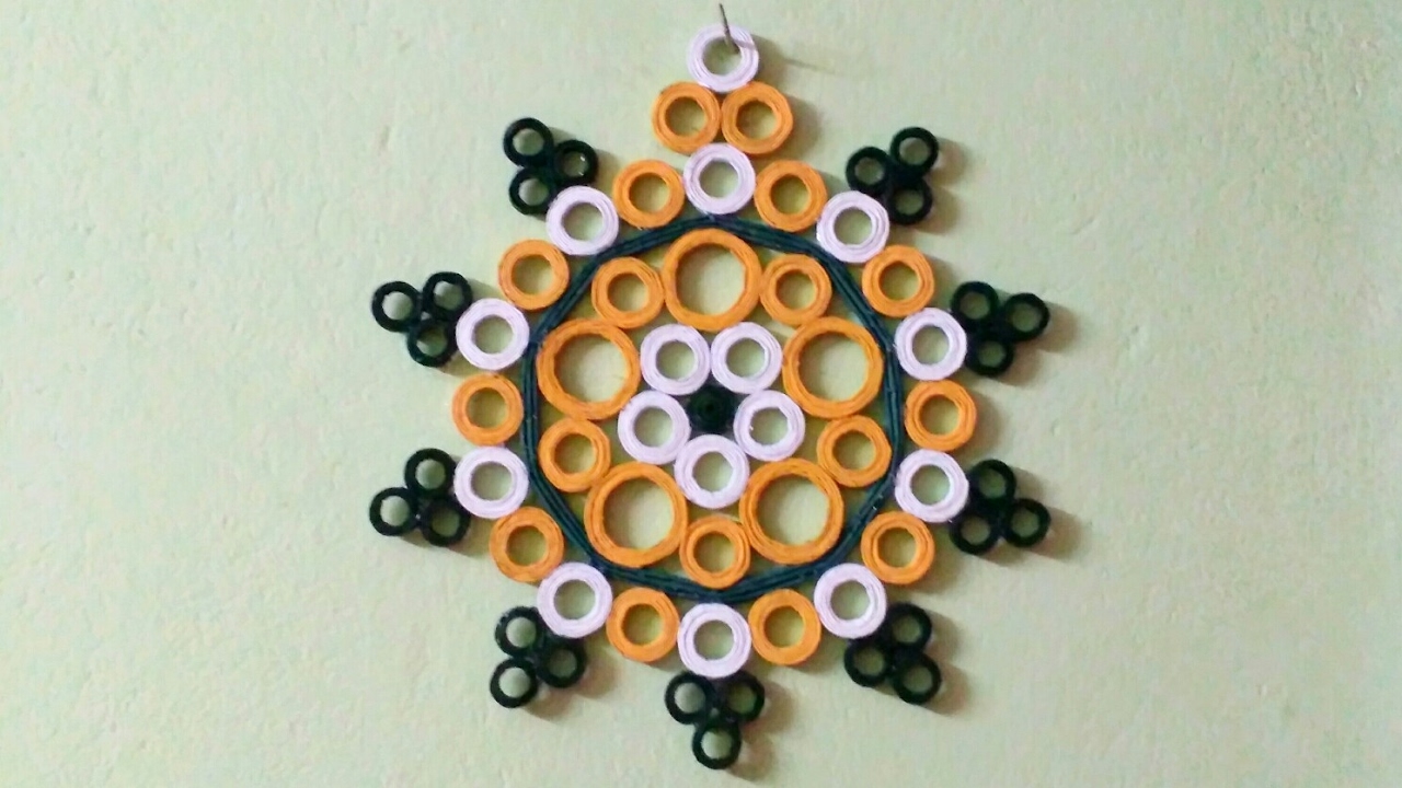 How to make a newspaper wall hanging / Best out of waste