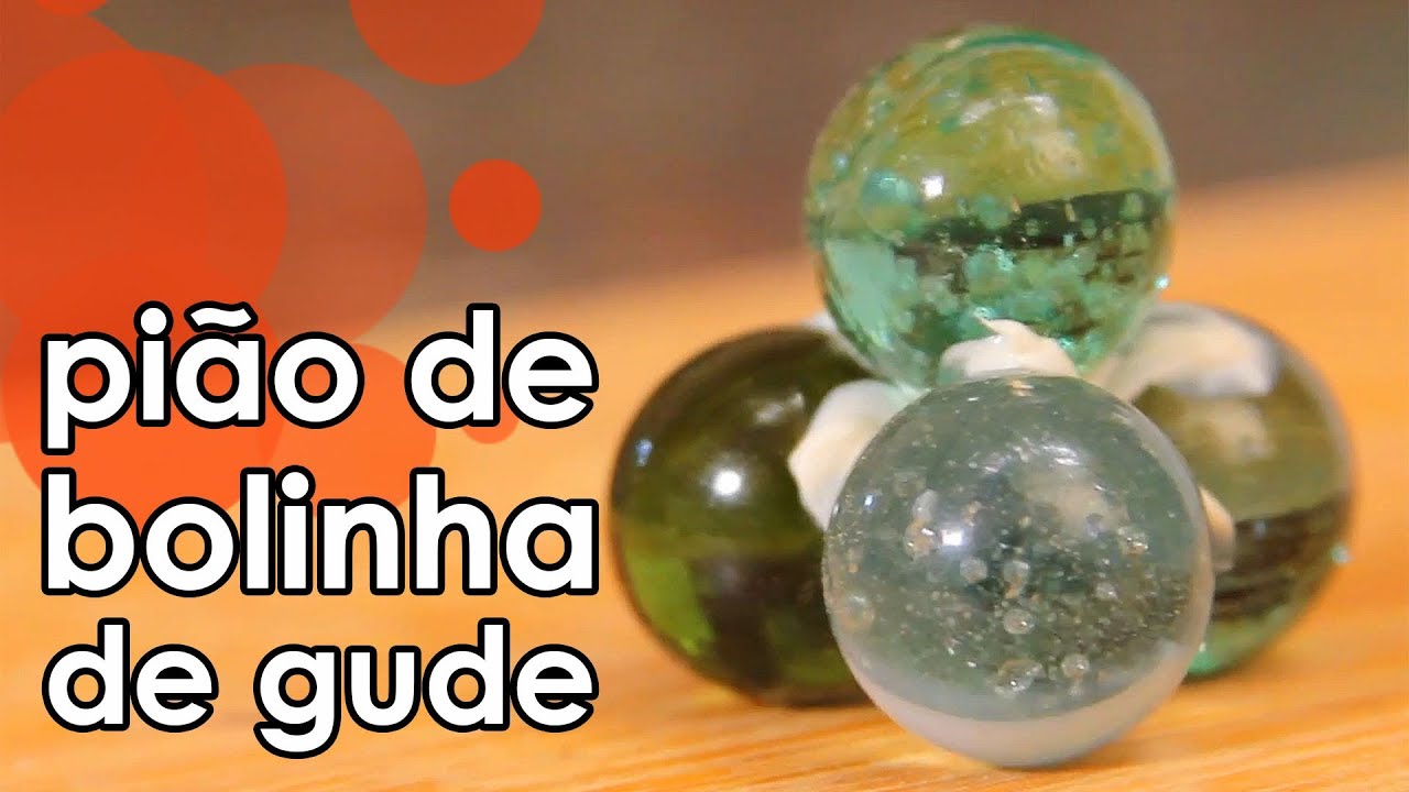Pião de bolinha de gude (brinquedo + EXPERIÊNCIA)