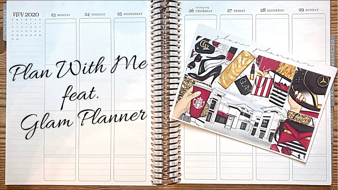 Plan With Me || Glam Planner || Neutral Vertical Planner || Thanksgiving Week || Just Joia
