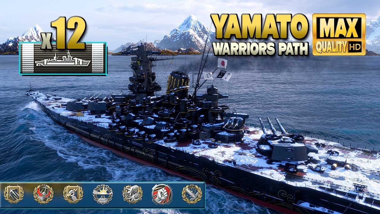 линкор Ямато на карте Путь воинов - World of Warships