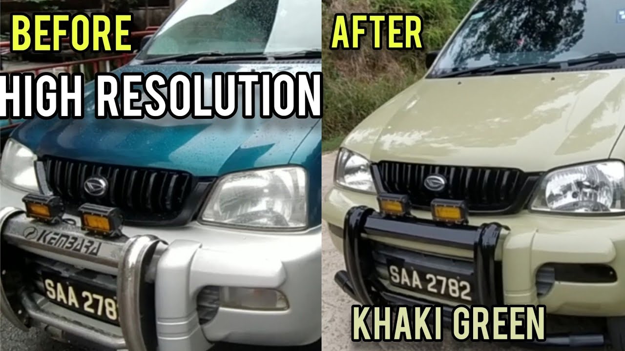 New Paint Perodua Kembara Khaki Green [High Resolution Video]