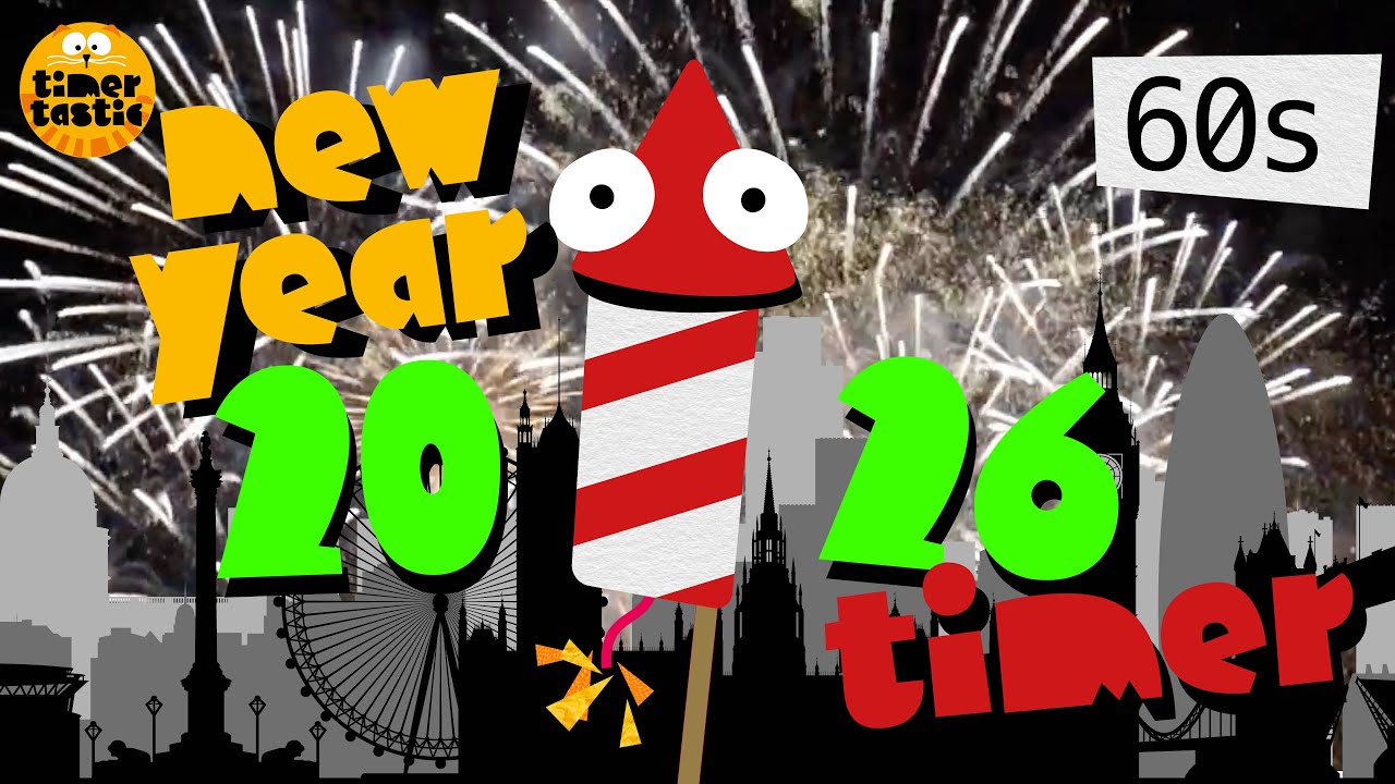 🎆 New Year&rsquo;s Eve 2026 Rocket Firework Timer 🚀💥 | 60 Second Countdown Explosion in 4K