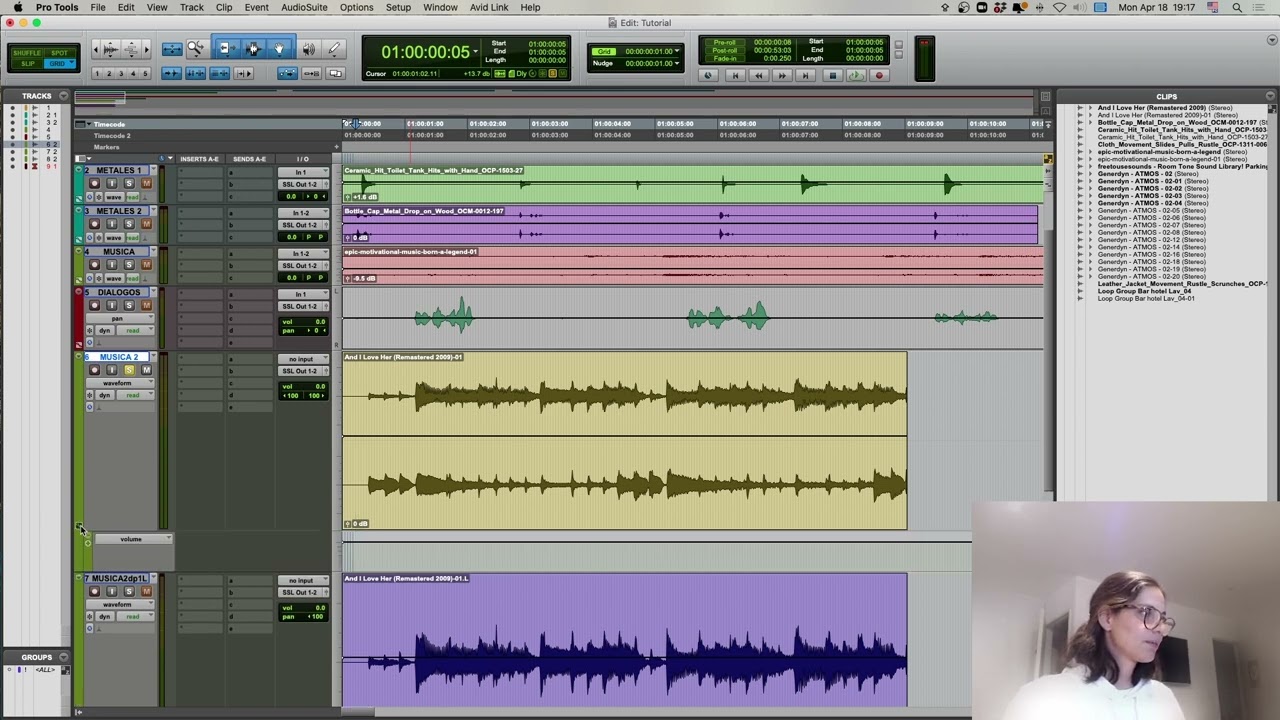 3. Pro Tools:  Track Mono -Stereo / Paneo