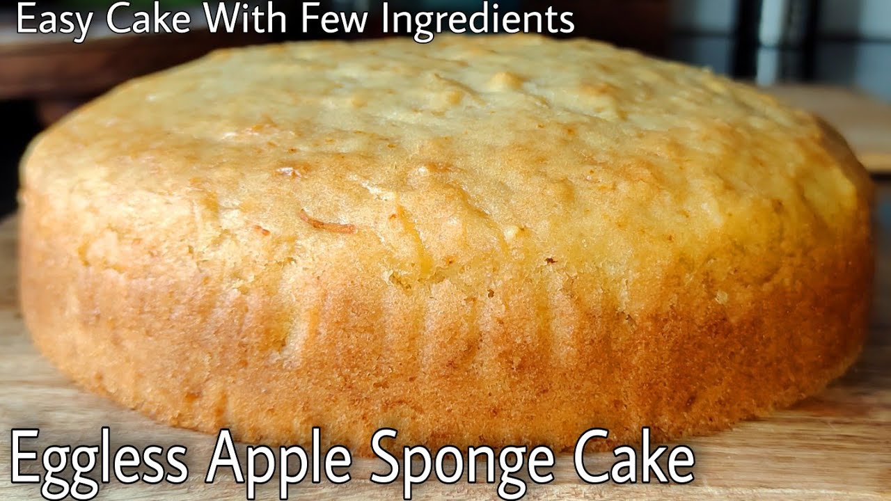 Eggless Apple cake | Simple Soft Spongy Cake | No Butter, Condensed milk, Curd | Healthy Apple Cake