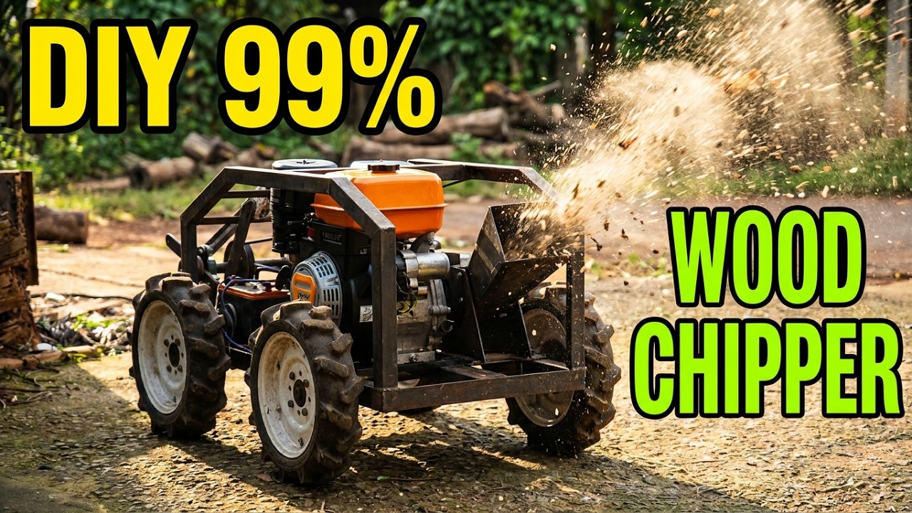Design and build a portable DIY tree branch chipper from A to Z.