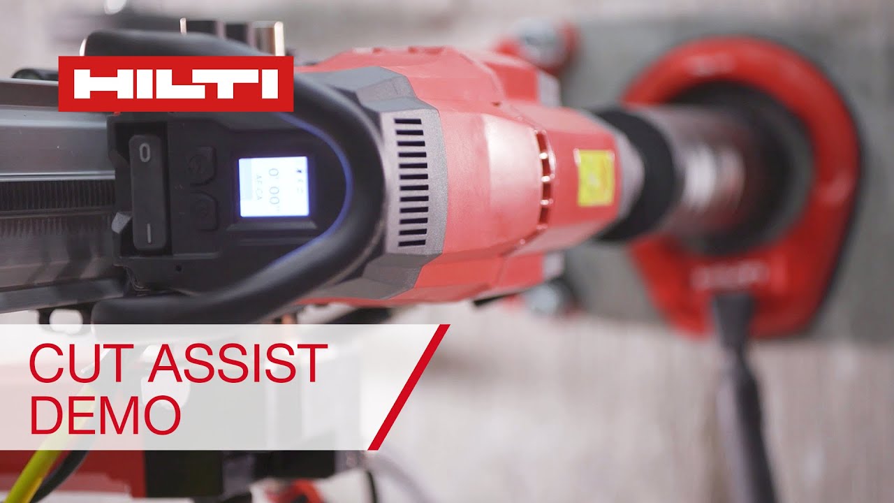 Demo of Hilti DD 250-CA and cut assist units for diamond coring
