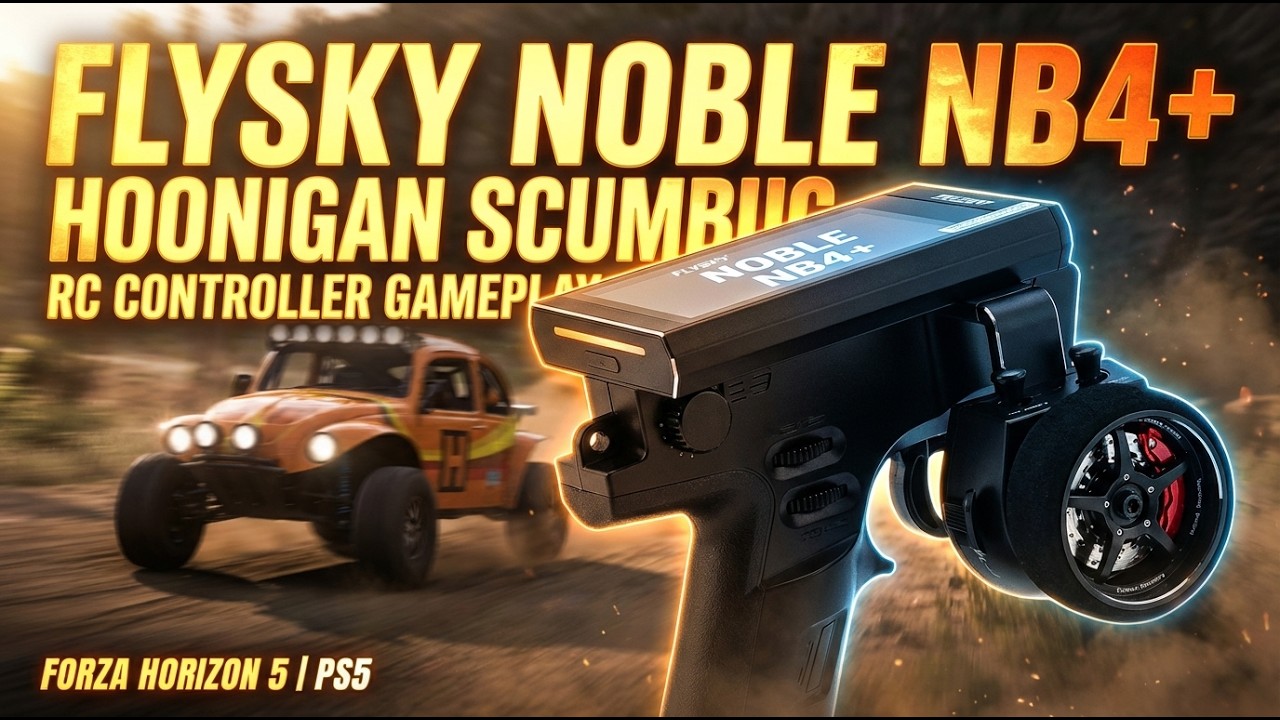 Flysky Noble NB4+: Hoonigan VW Baja Beetle - Forza Horizon 5 PS5 RC Controller Gameplay (POV)