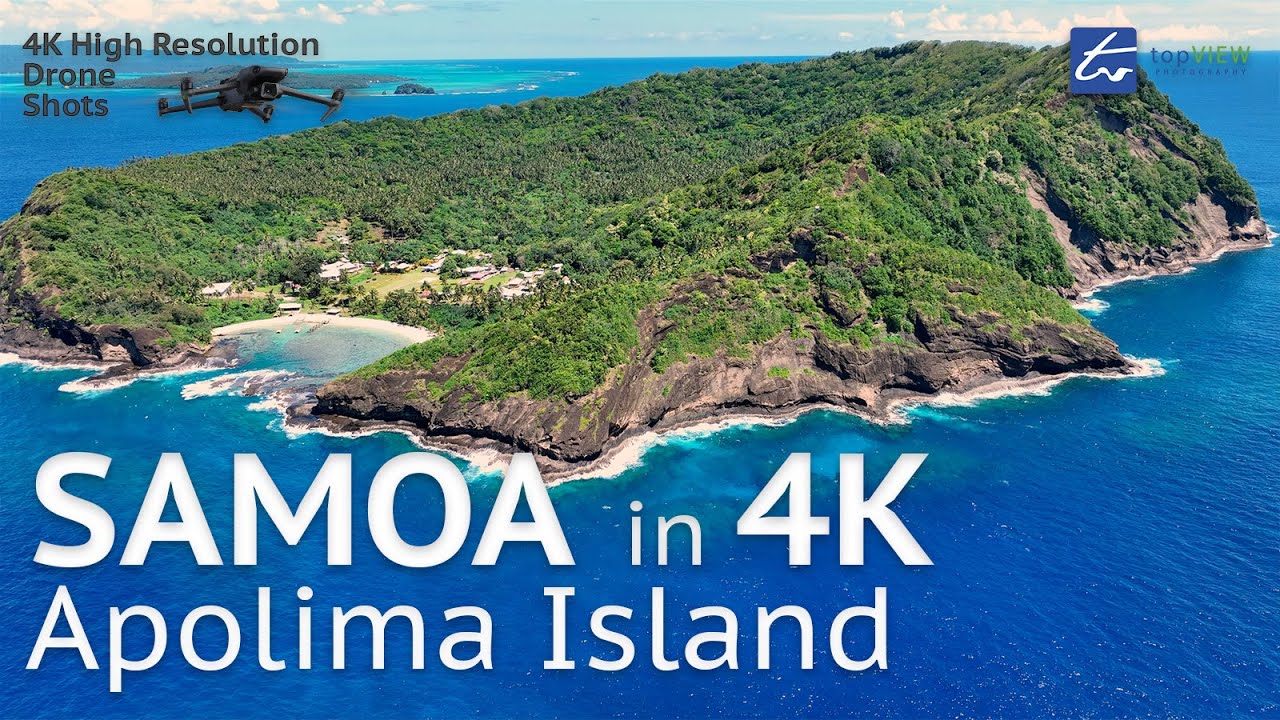 Apolima Island, Samoa - 4K Drone Aerial Views