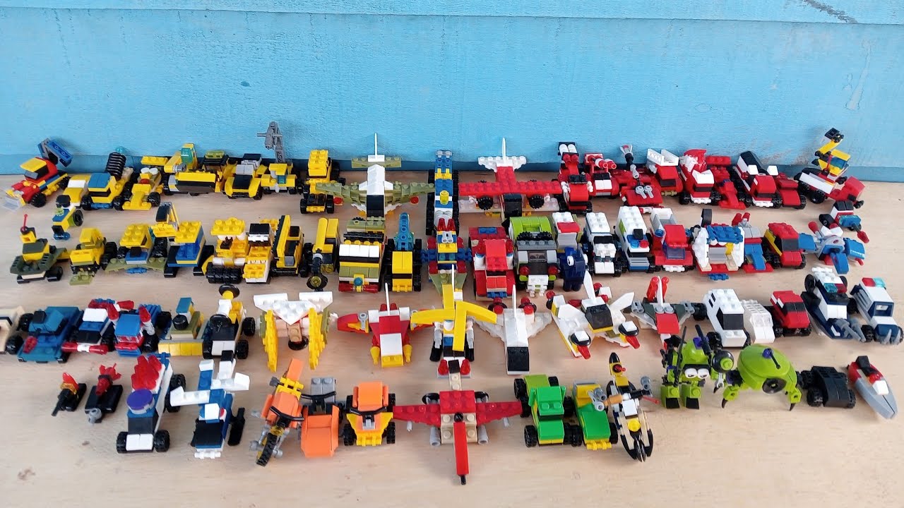 Mainan Lego Pesawat, Helikopter, Jeep, Kereta Api, Buldozer, Kapal Polisi, Optimus prime, Boat #116