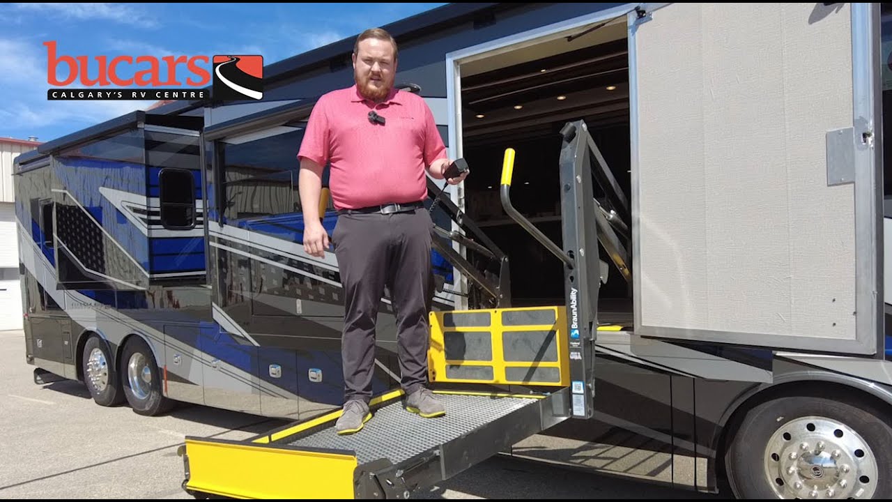 Custom Wheelchair Lift in 2025 Tiffin Allegro Bus 45FP Diesel Motorhome