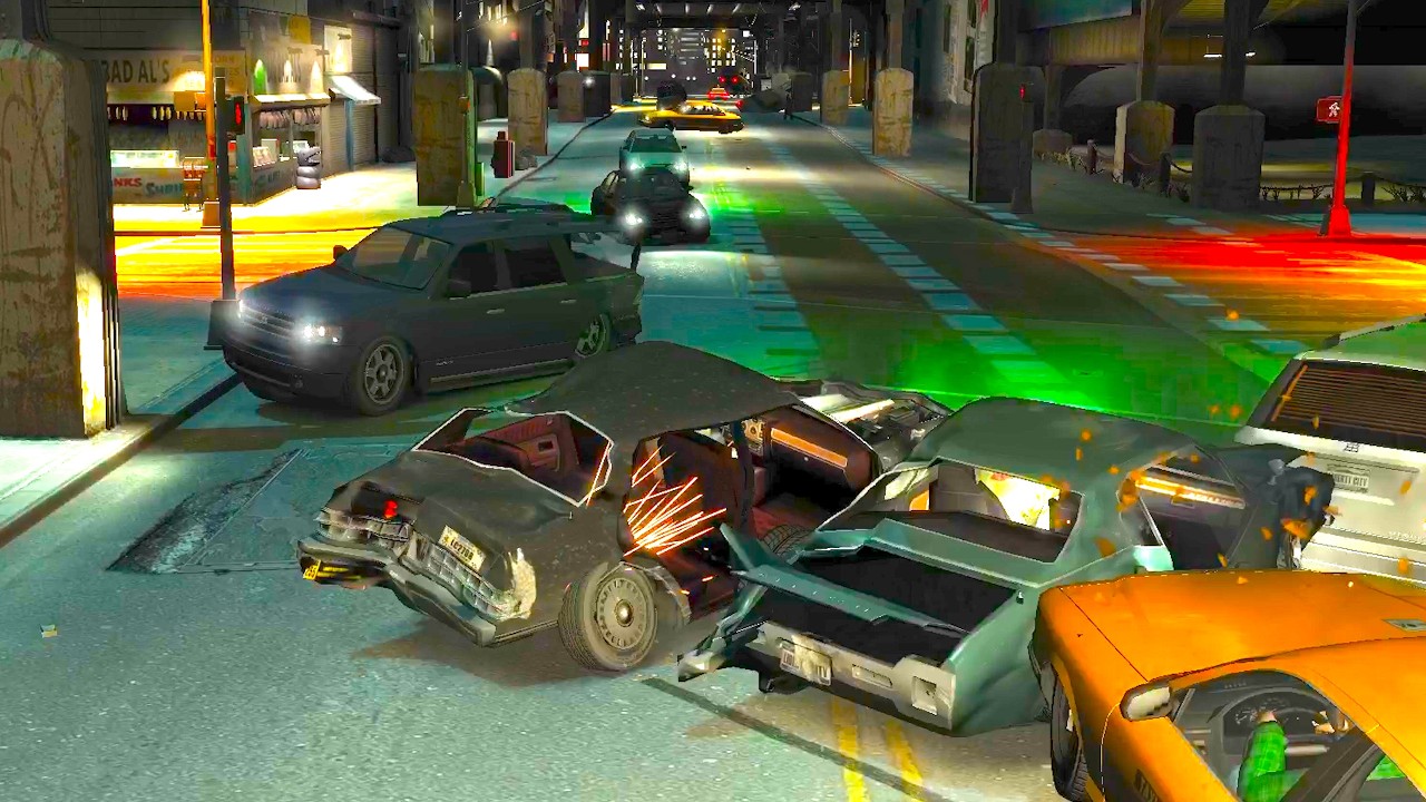 GTA 4 but the traffic is 9999999% FASTER