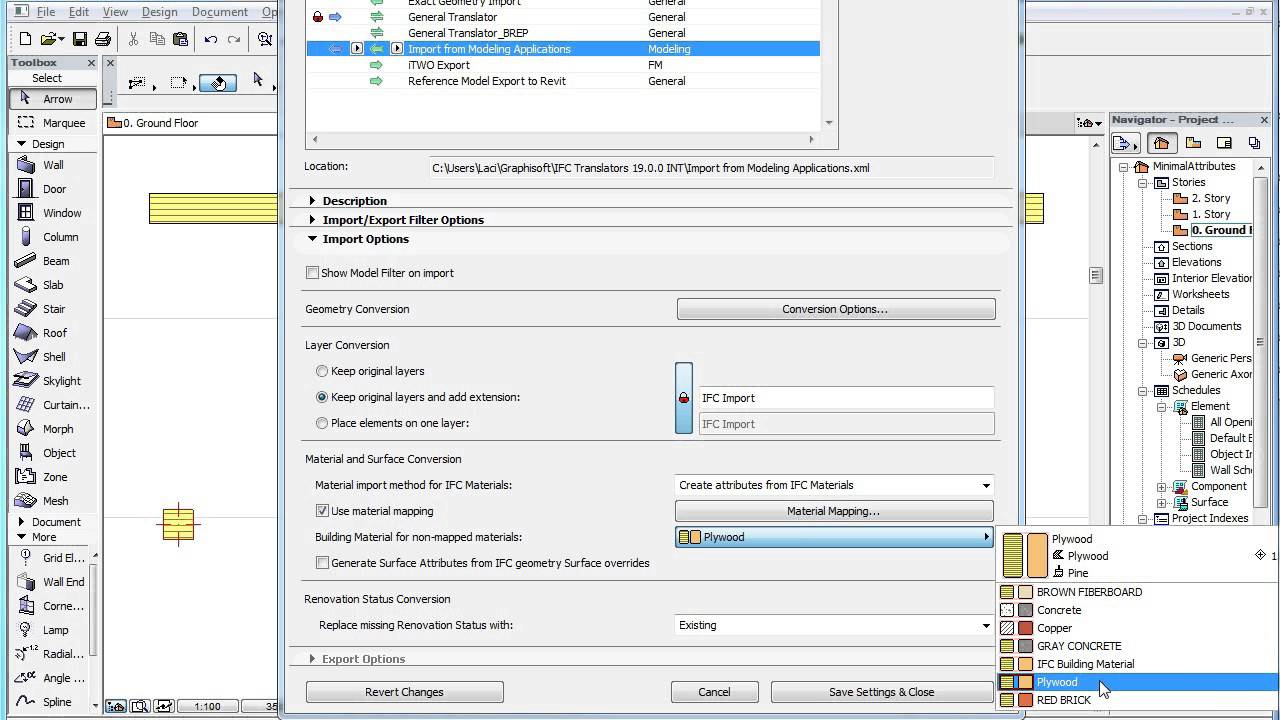 ARCHICAD OPEN BIM - IFC Material and Surface Conversion Enhancements