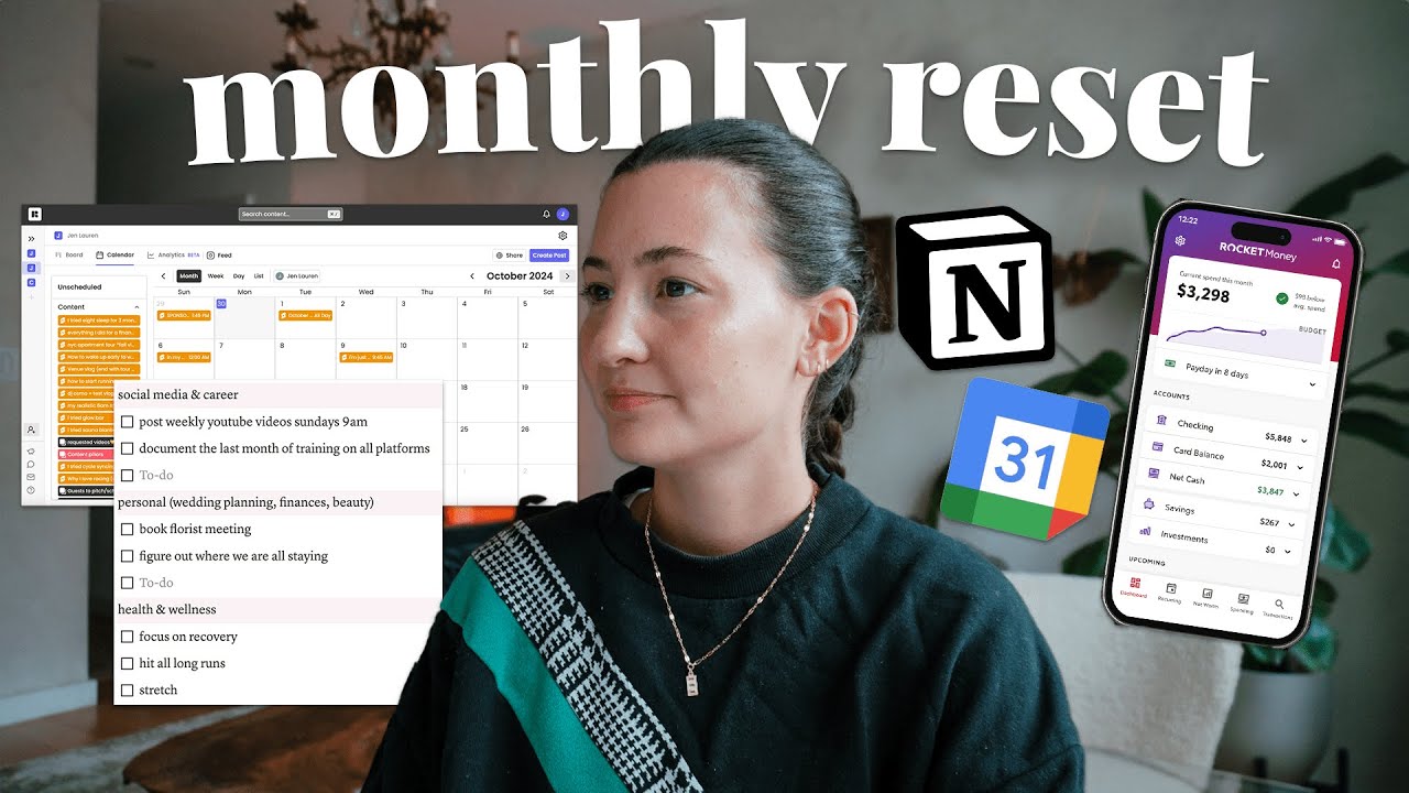 October Monthly Reset: goal setting for fall, budgeting, expenses + marathon training