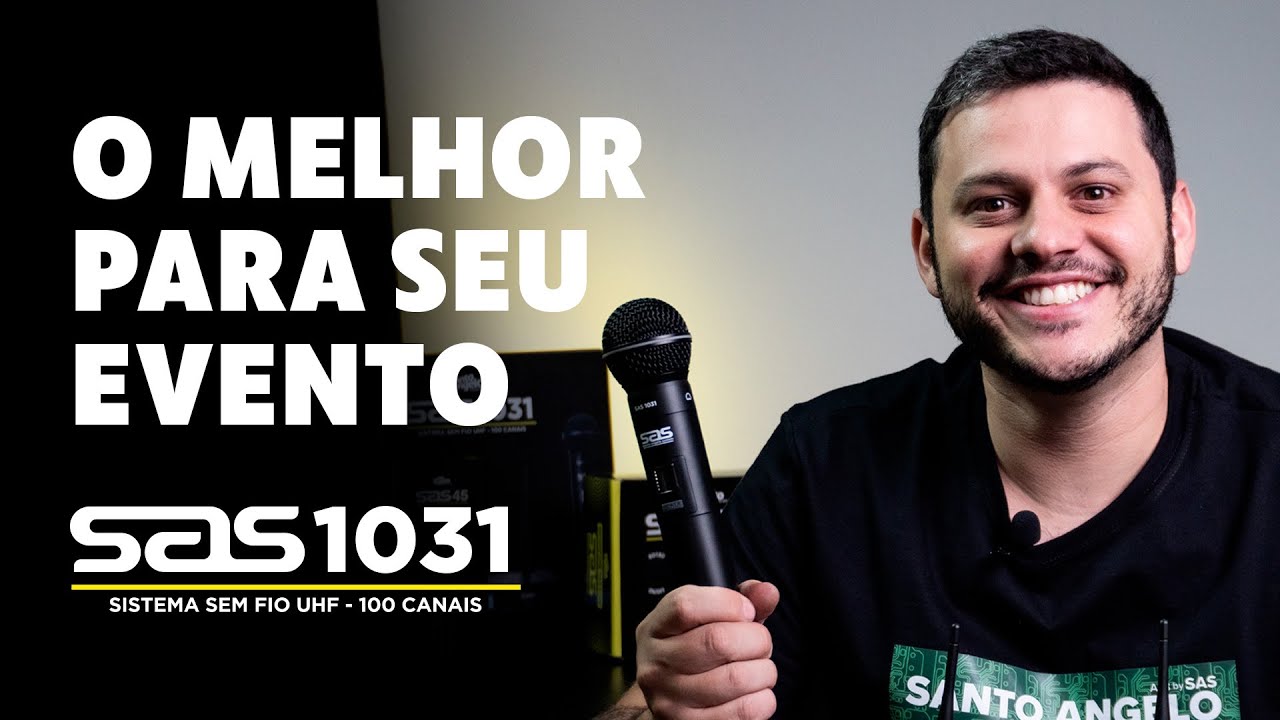 NOVIDADE! Microfone sem fio SAS 1031 da SANTO ANGELO SYSTEM