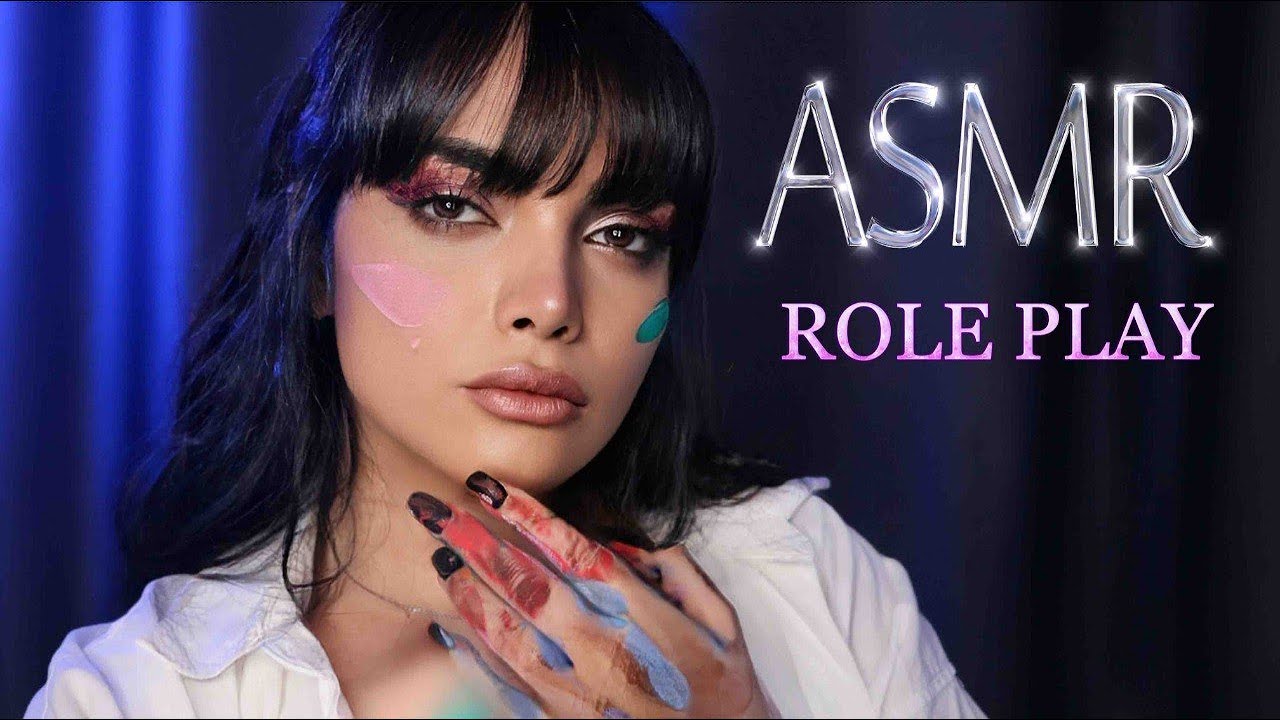 رول پلی نقاشی روی صوتت با صدای آدامس ، ای اس ام آر فارسی| persian asmr| asmr farsi