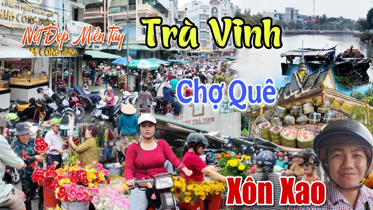 Người Trà Vinh Ùn Đi Chợ Quê Lớn Nhất Trà Vinh Mua Bông Vạn Thọ Cúc Đồng Tiền Heo Quay Vía Thần Tài