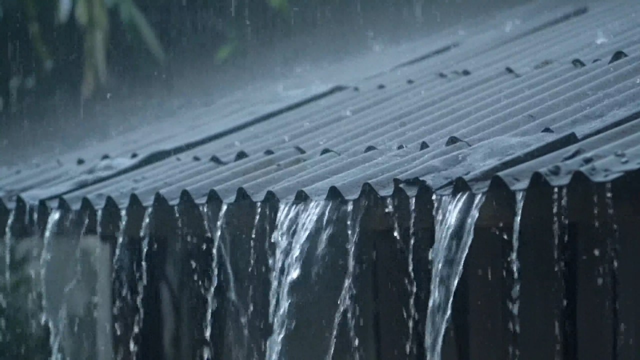 Heavy Rain Pouring on Metal Roof at Night 🌧️ Relaxing Rain Sounds for Deep Sleep & Stress Relief