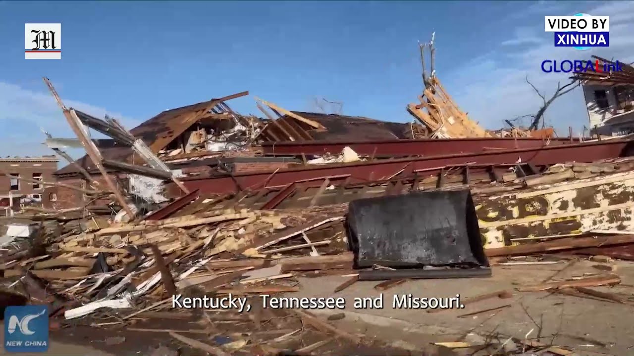 Death toll may rise to 100 after tornadoes rip through 6 US states