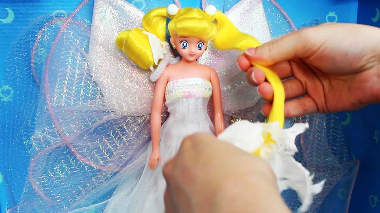 Restoring 90s EXTREMELY RARE Princess Serenity Doll from Sailor Moon (by Giochi Preziosi)
