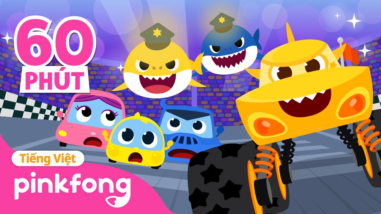 Cá Mập Cảnh Sát và Ô tô con 🚗 🚓 + Tuyển tập | Cá Mập Con Baby Shark Pinkfong - Nhạc thiếu nhi
